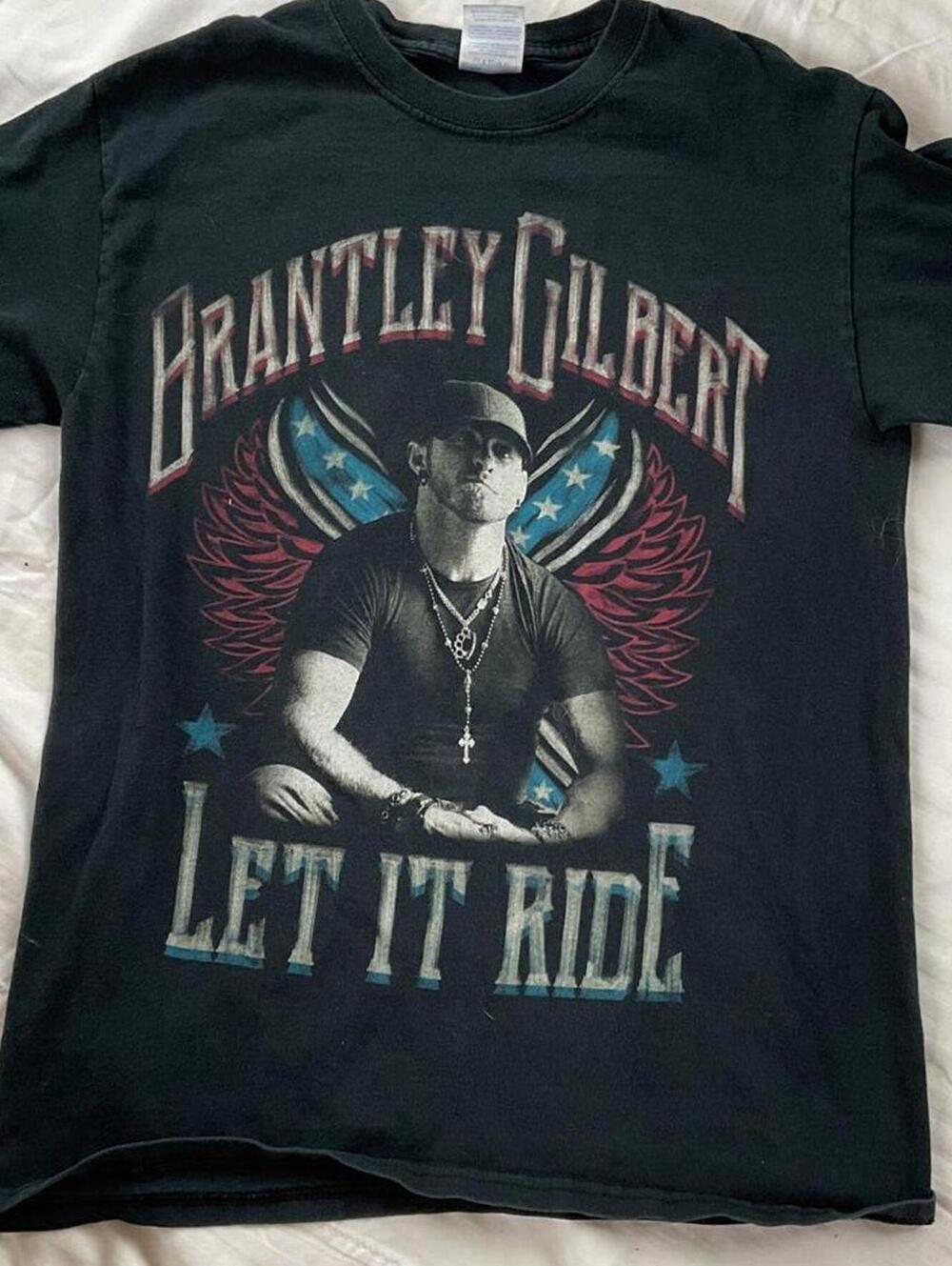 Brantley Gilbert Let It Ride Tour 2015 Graphic T-Shirt Size Small